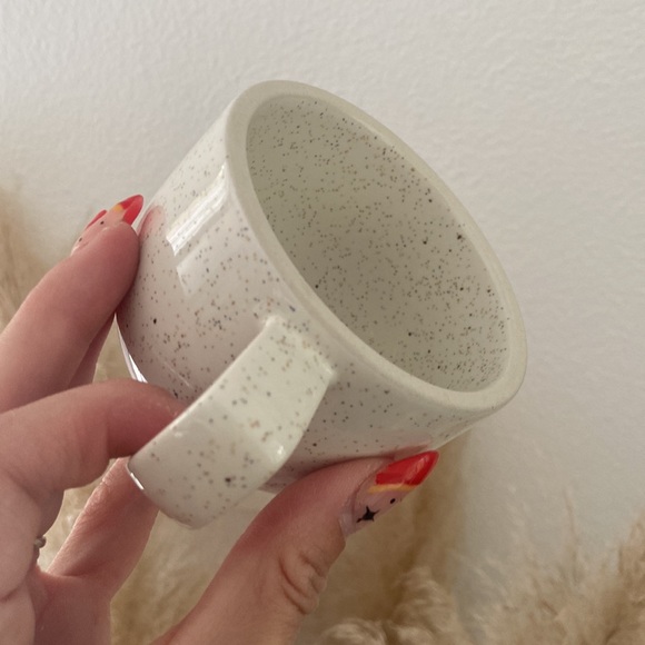 Vintage coffee house mini mug cream speckled neutral minimalist - Picture 6 of 12